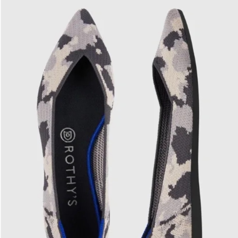 Rothy’s The Point Ash Gray Camo - Nearly New!